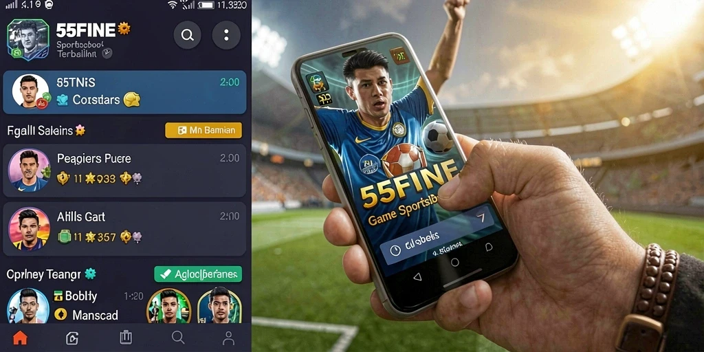 Screenshot gameplay <strong>55FIVE</strong> yang dinamis dan interaktif saat taruhan berlangsung.