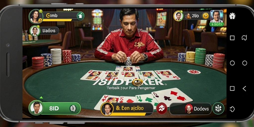 Tampilan permainan Poker yang mendebarkan di 8ID.
