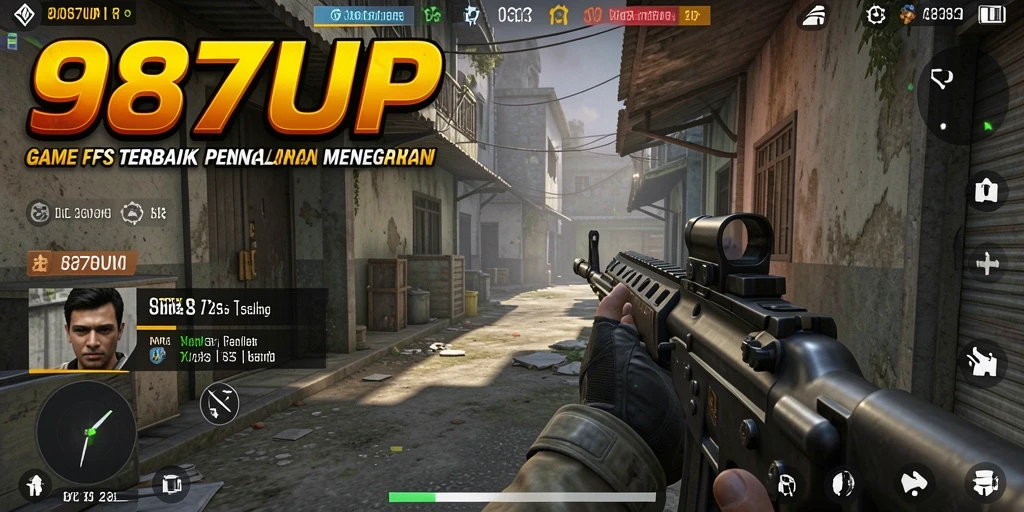 Tangkapan layar dari gameplay intens di 987UP.