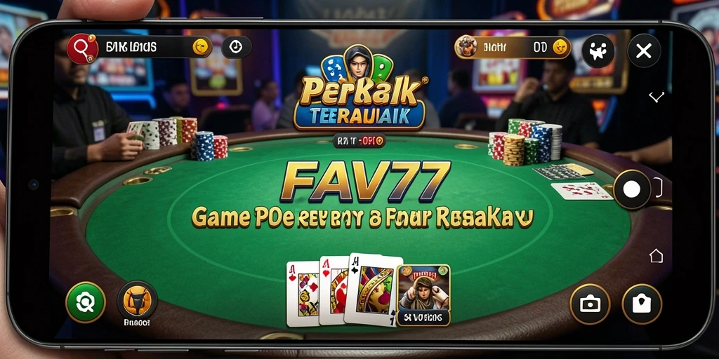 Tampilan gameplay seru di FAV77 dengan suasana meja Poker.