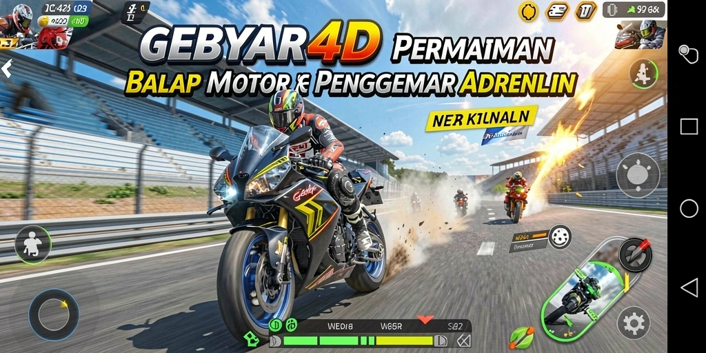 Tampilan gameplay GEBYAR4D yang menegangkan dan mendebarkan.
