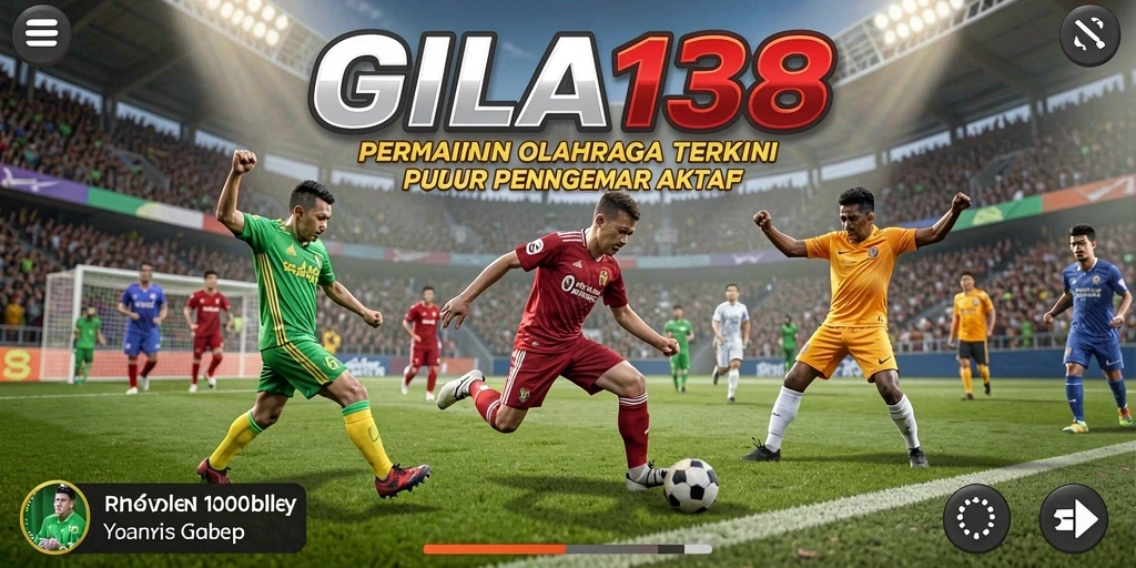 Tangkapan layar menunjukkan aksi seru dalam permainan olahraga di GILA138.