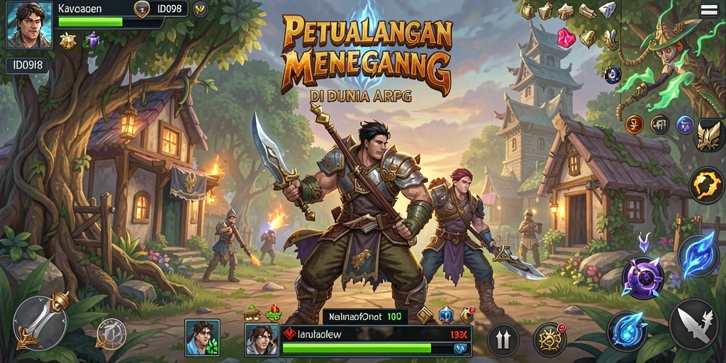Tampilan gameplay menakjubkan dari ID098 dalam aksi pertarungan ARPG.