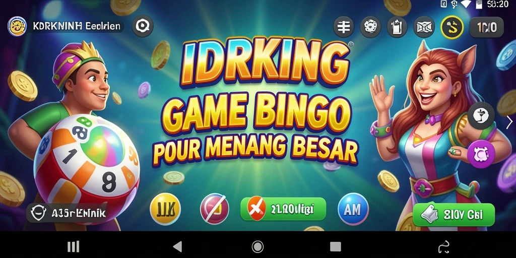 Tampilan gameplay Bingo menarik di IDRKING dengan efek visual yang memukau.