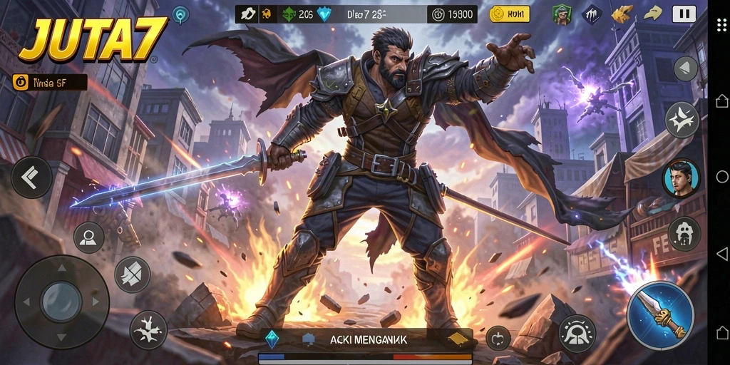 Gameplay seru JUTA7 dengan aksi yang memacu adrenalin.