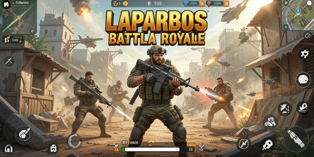 Screenshot gameplay LAPARBOS menunjukkan aksi pertarungan yang mendebarkan.