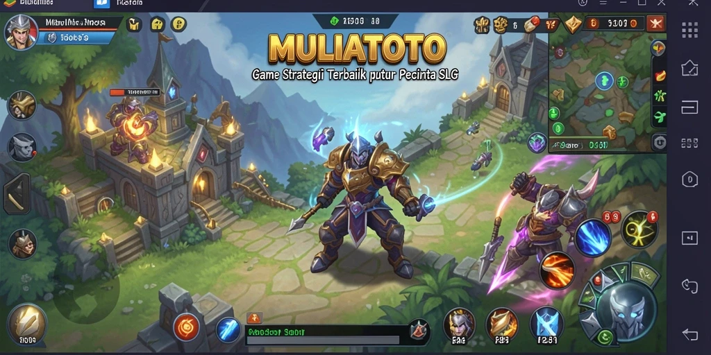 Tampilan gameplay strategis dan seru dari MULIATOTO.