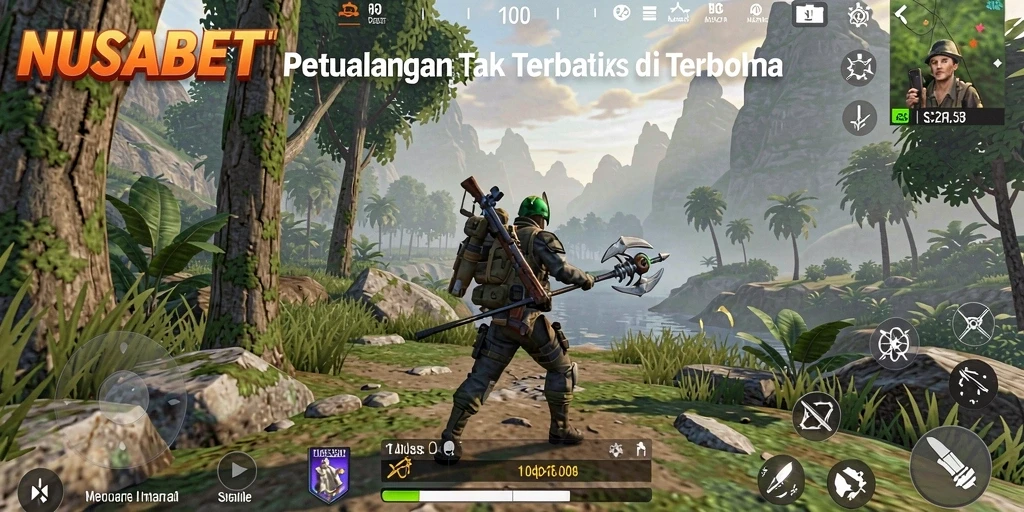 Screenshot gameplay NUSABET menampilkan petualangan seru dalam dunia terbuka.