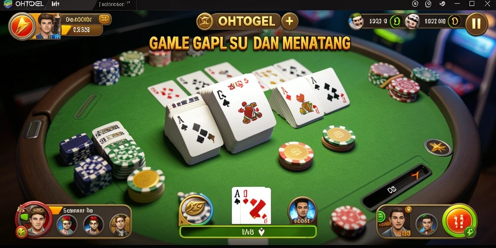 Tampilan gameplay OHTOGEL menampilkan permainan Gaple yang dinamis dan menarik.
