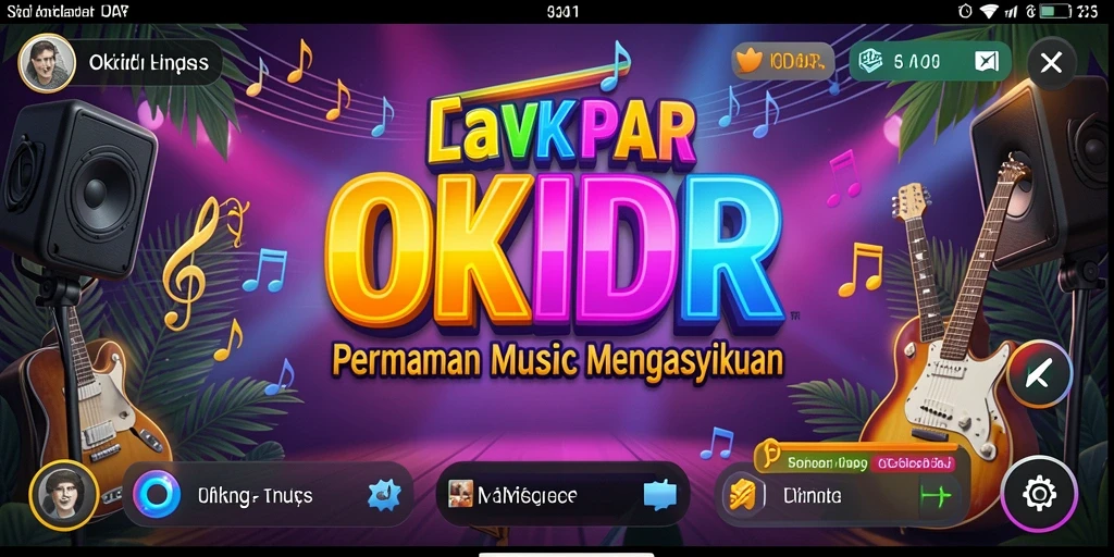 Tampilan gameplay menarik dari OKIDR dengan interaksi musik.