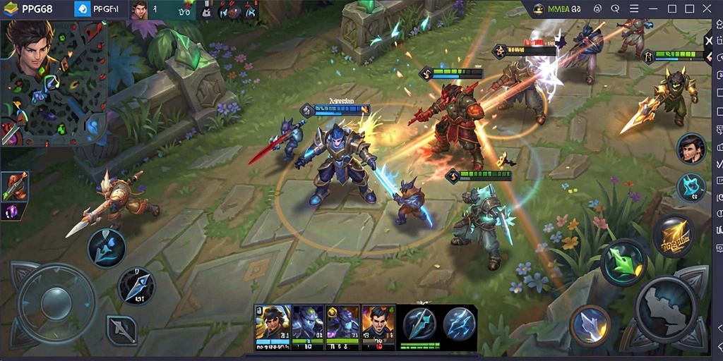 Tangkapan layar gameplay PGG68 menampilkan aksi pertarungan yang epik dan karakter yang dinamis.
