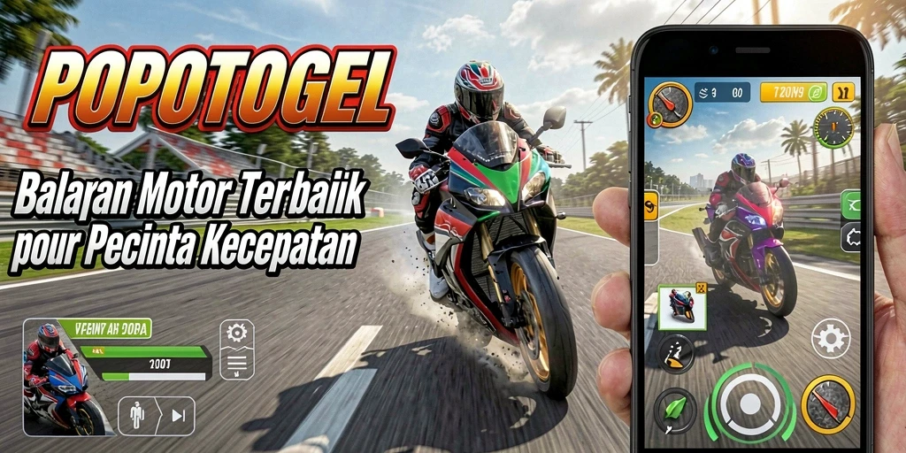 Screenshot gameplay POPOTOGEL menampilkan akselerasi motor yang menakjubkan.