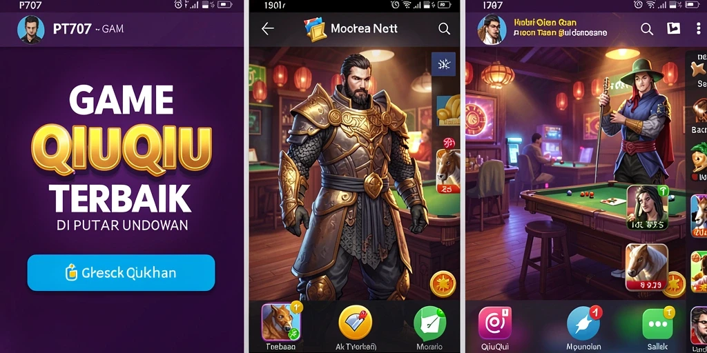 Tangkapan layar gameplay PT707 menampilkan pengalaman seru bermain QiuQiu.