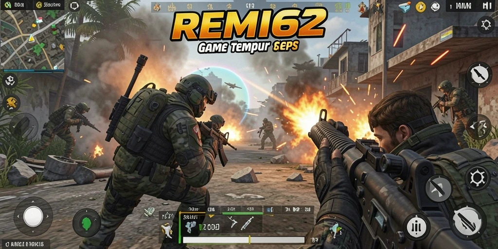Tampilan gameplay <strong>REMI62</strong> yang mendebarkan dengan aksi seru dan grafis menakjubkan.