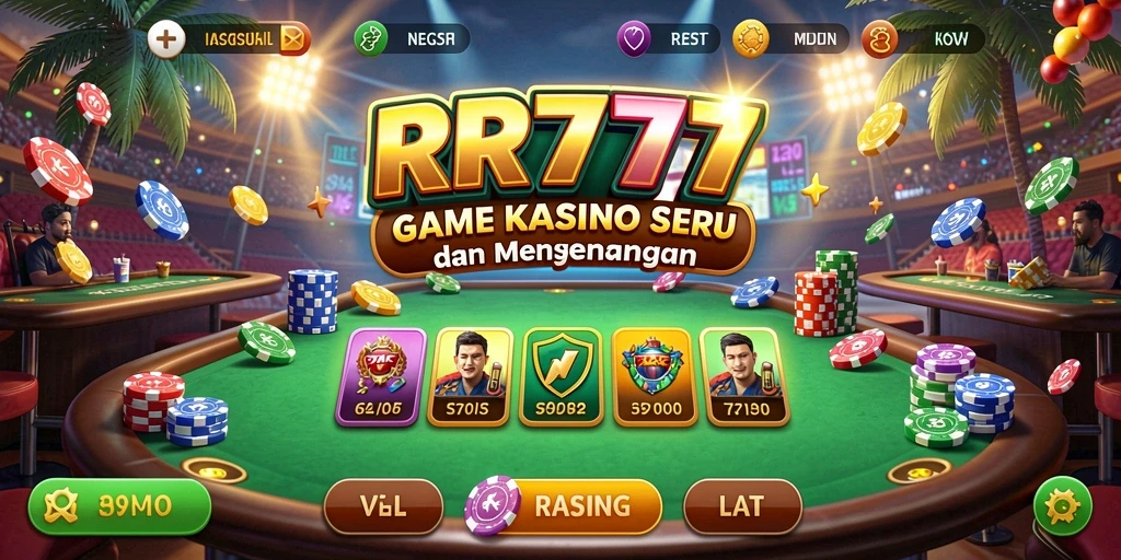 Tampilan gameplay Kasino yang mengesankan dan interaktif.