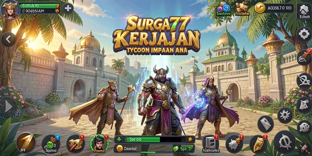 Tampilan gameplay menakjubkan di SURGA77 dengan elemen Tycoon yang menarik.