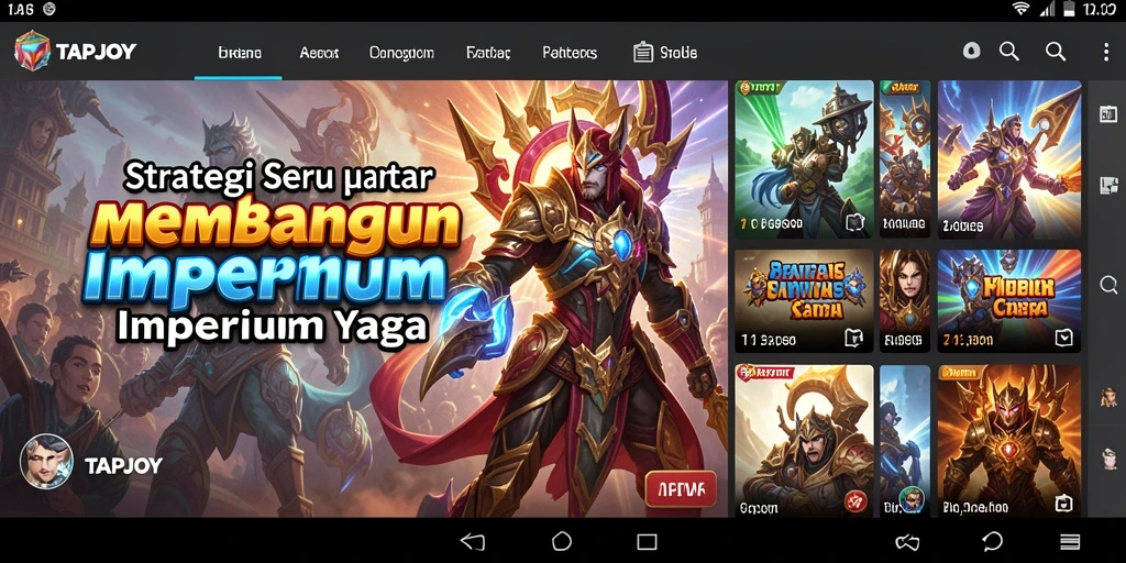 Tampilan gameplay TAPJOY yang seru dan penuh strategi.