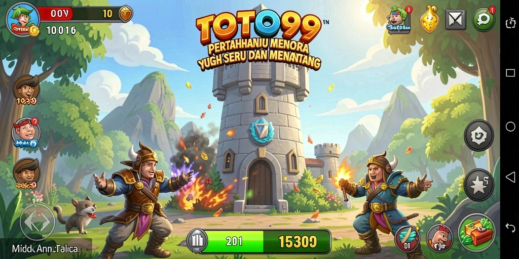Tangkapan layar TOTO99 menampilkan aksi seru saat bertahan melawan gelombang musuh.