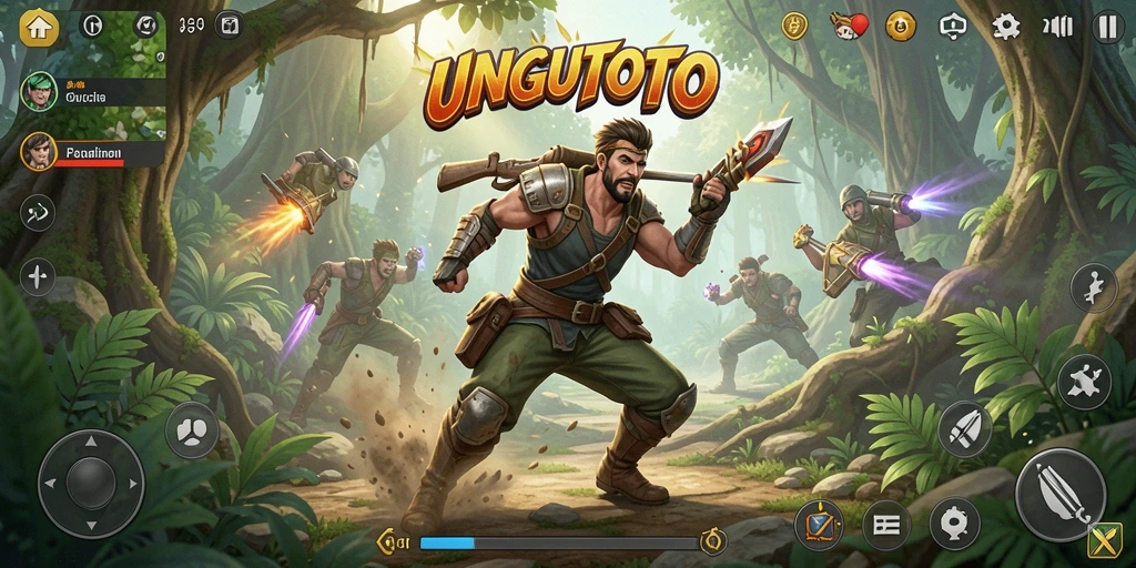 Screenshot gameplay UNGUTOTO menunjukkan aksi mendebarkan dan grafis yang memukau.