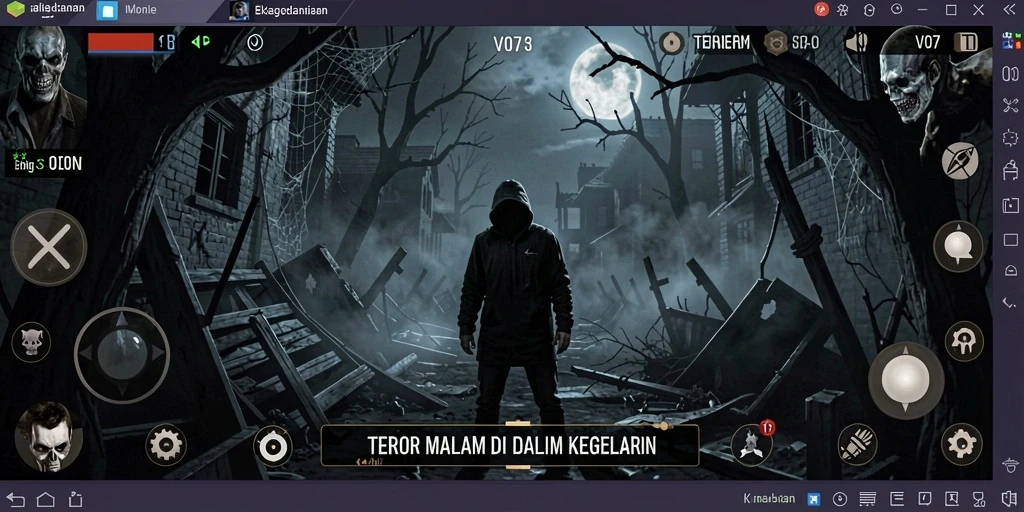 Tampak mencekam saat karakter menjelajahi tempat menyeramkan.