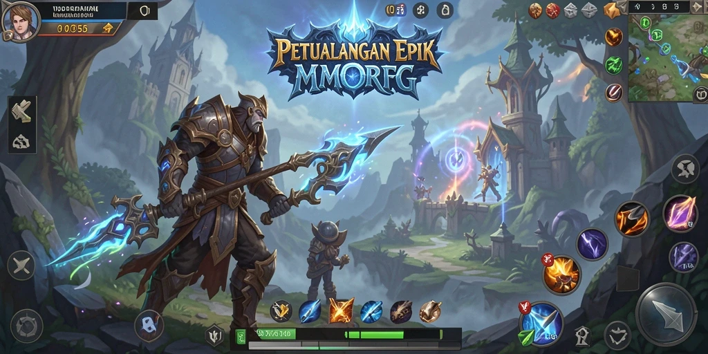 Screenshot gameplay VC55 yang menampilkan petualangan MMORPG yang seru.