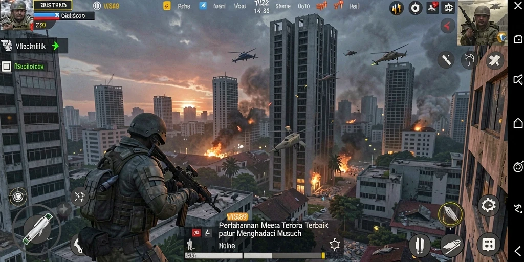 Tampilan gameplay <strong>VISA89</strong> dengan aksi menara pertahanan yang seru.